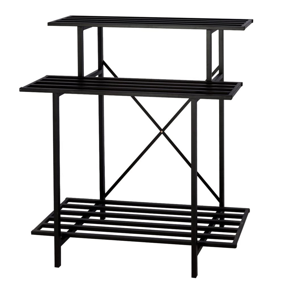 Zhongma 3-tier plant stand side view showing space-saving corner solution