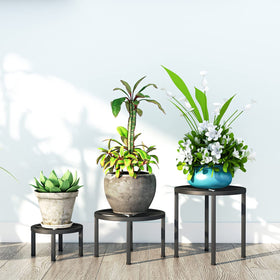 Zhongma heavy-duty metal plant stands group photo, ideal for indoor or outdoor use.