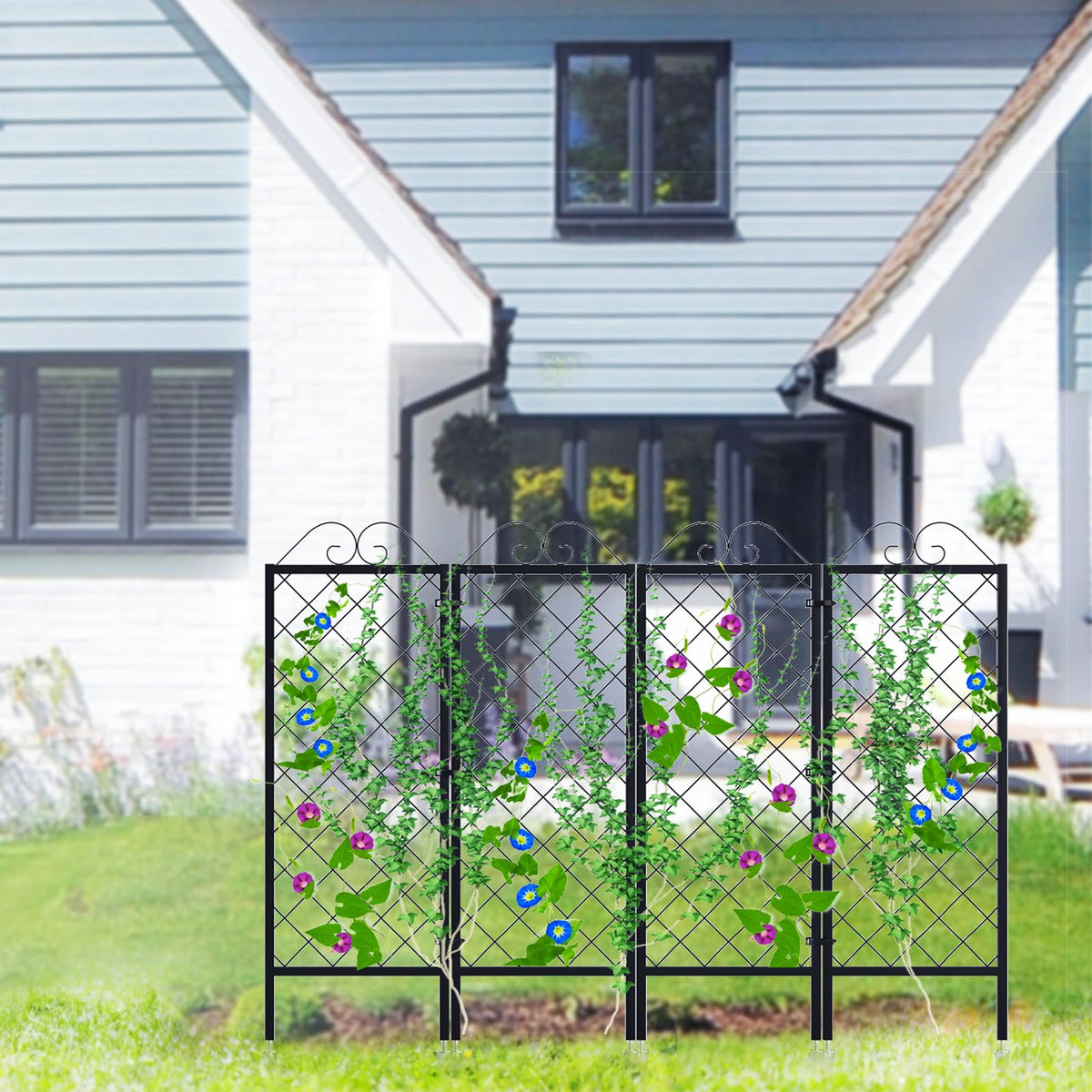 Zhongma metal garden trellis supports flowers and vegetables for vertical growth.
