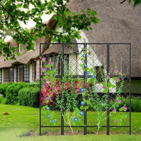 Powder-coated frame resists rust and weather for long garden life.