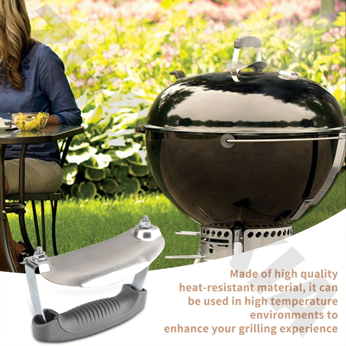 ZHONGXIA 80672 heat-resistant material withstands high grill temperatures.