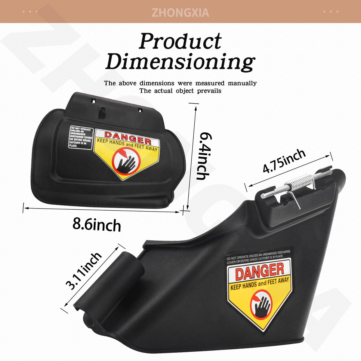 ZHONGXIA 987-02516A hinged mulch plug ready for mulch mode
