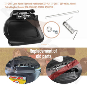 ZHONGXIA Craftsman compatible side discharge chute in use for reliable grass flow