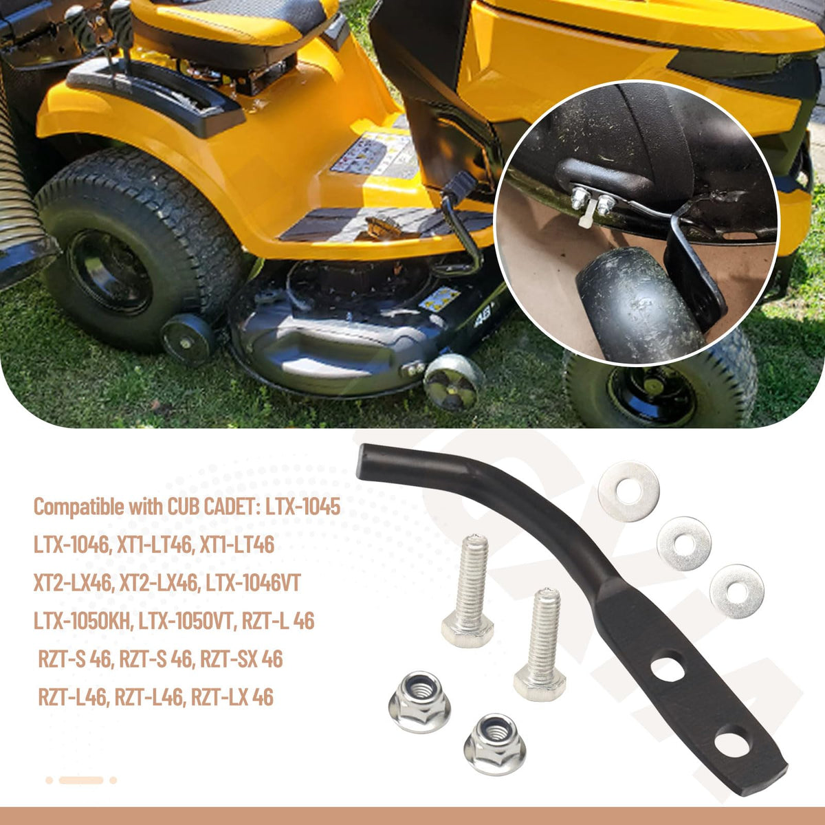 ZHONGXIA LTX-46 compatible mulch plug ensures precise deck fit