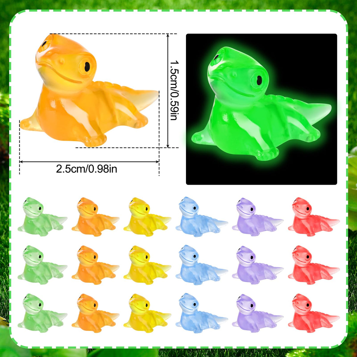 ZhouBoat glow lizard mini statue used in mini landscapes