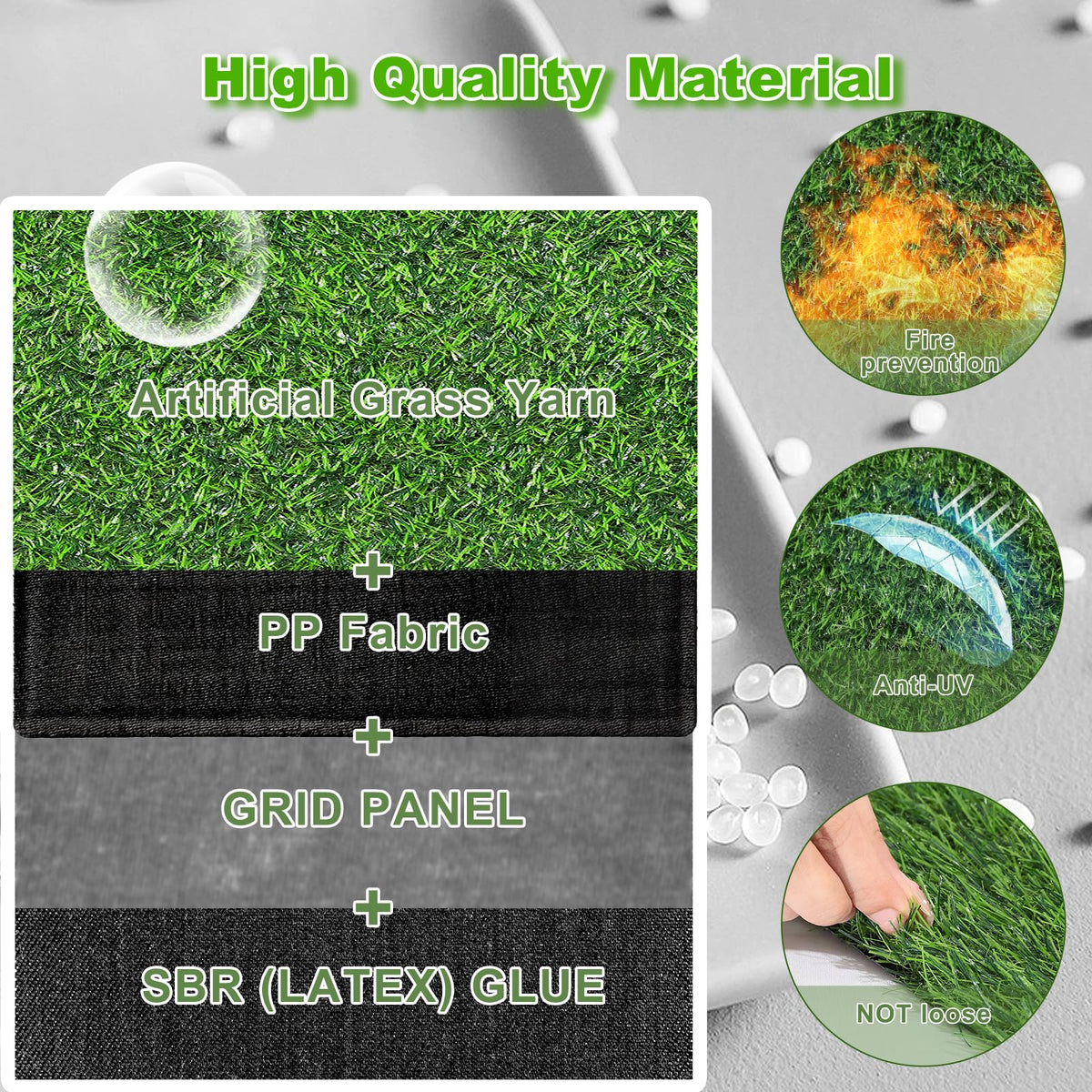 ZHOUXITU artificial grass table runner on-table setup ideal for outdoor dining