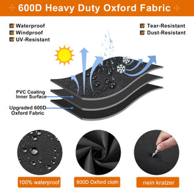 ZHSX grill cover 600D waterproof material protects against rain and dust