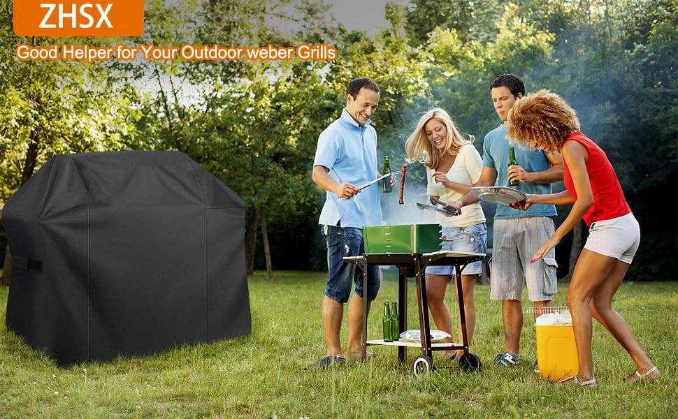 ZHSX grill cover easy-clean design enables quick maintenance with a cloth