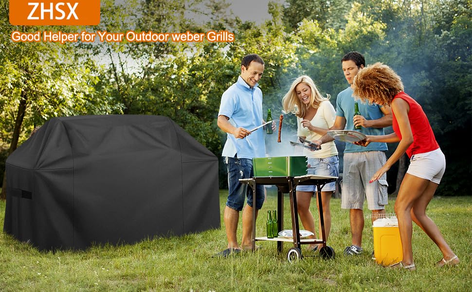 ZHSX grill cover easy-clean design wipes clean without washing machine
