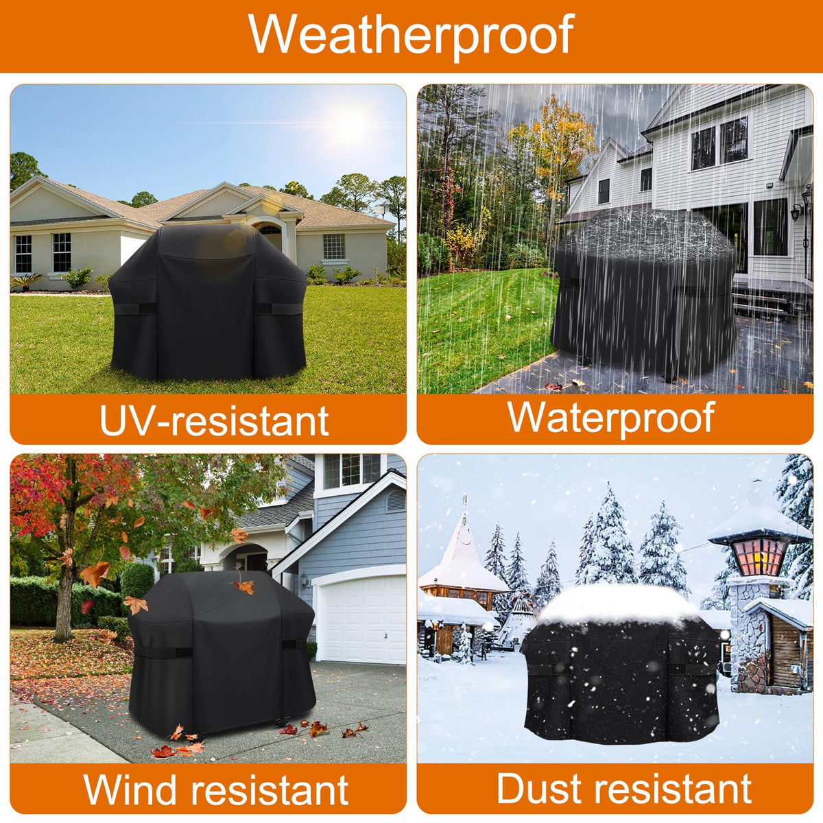 ZHSX grill cover sealed stitching and seal design for durability