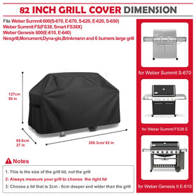 ZHSX grill cover waterproof seal strip preserves grill clean during storms and winds
