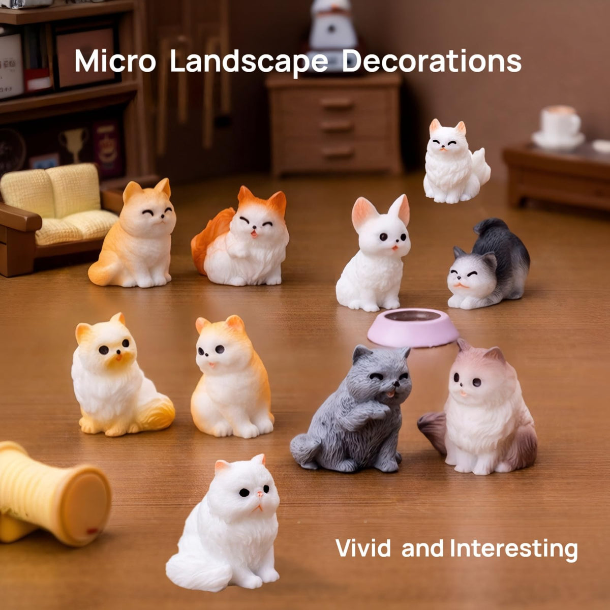 ZHUOAOO dog figurine Samoyed for cozy porch decor and shelf charm.