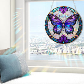 Zhuoyaju butterfly suncatcher adds peaceful color and festive flair