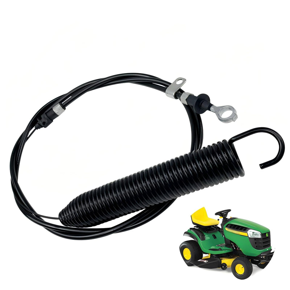Zhuried PTO cable GY22387 close-up shows sturdy housing for reliable blade engagement.