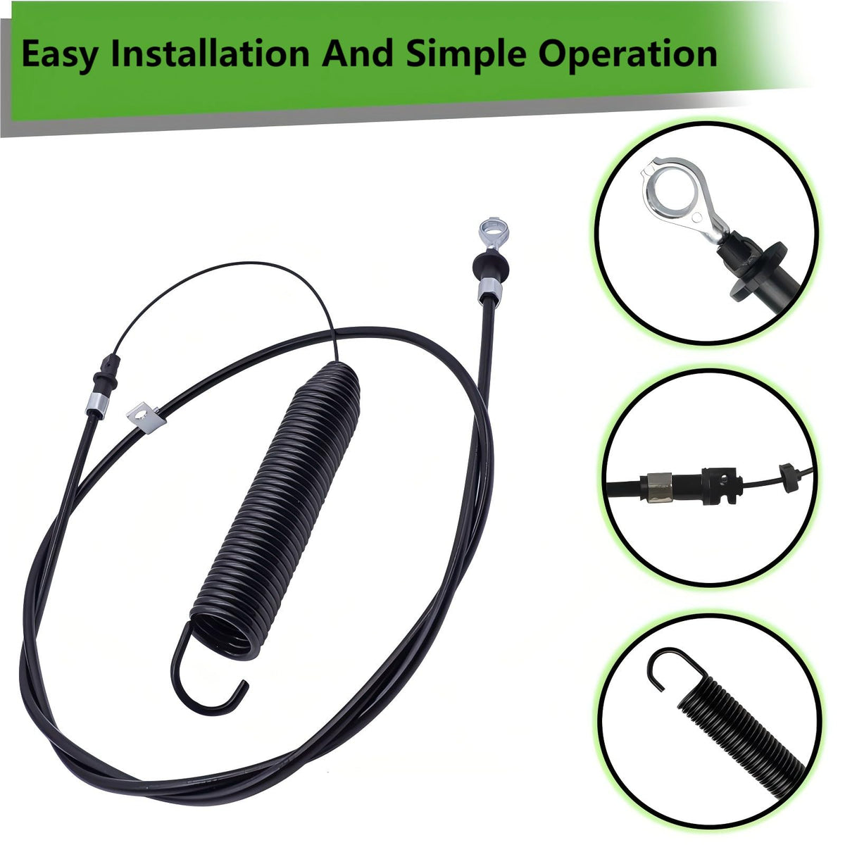 Zhuried cable length 78.3 inches fits a wide range of mowers.