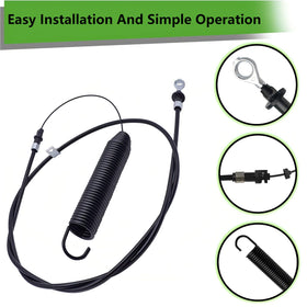 Zhuried cable length 78.3 inches fits a wide range of mowers.