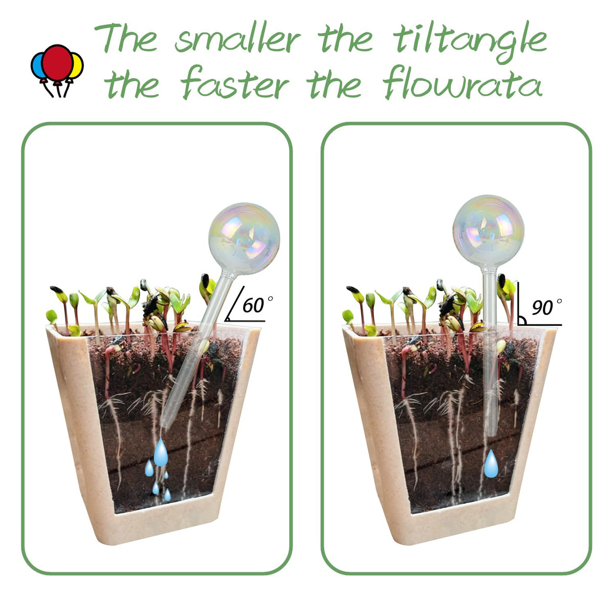 zHzHGuo indoor-outdoor globes demonstrate versatile plant hydration for home or garden.