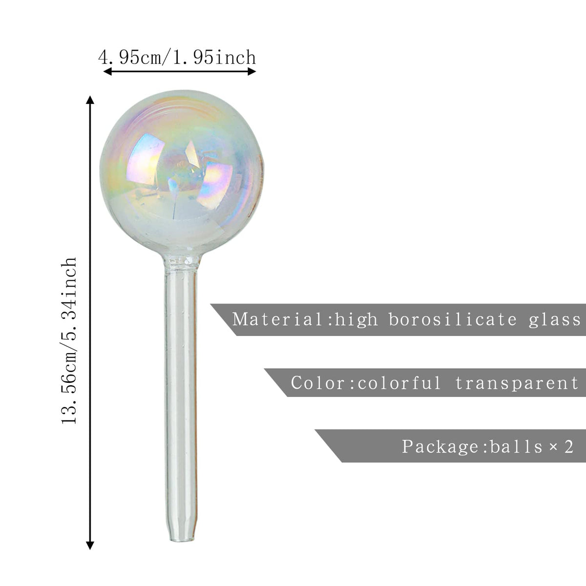 zHzHGuo glass watering globe set-2 demonstrates auto irrigation for busy days.