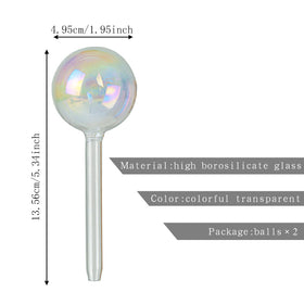 zHzHGuo glass watering globe set-2 demonstrates auto irrigation for busy days.