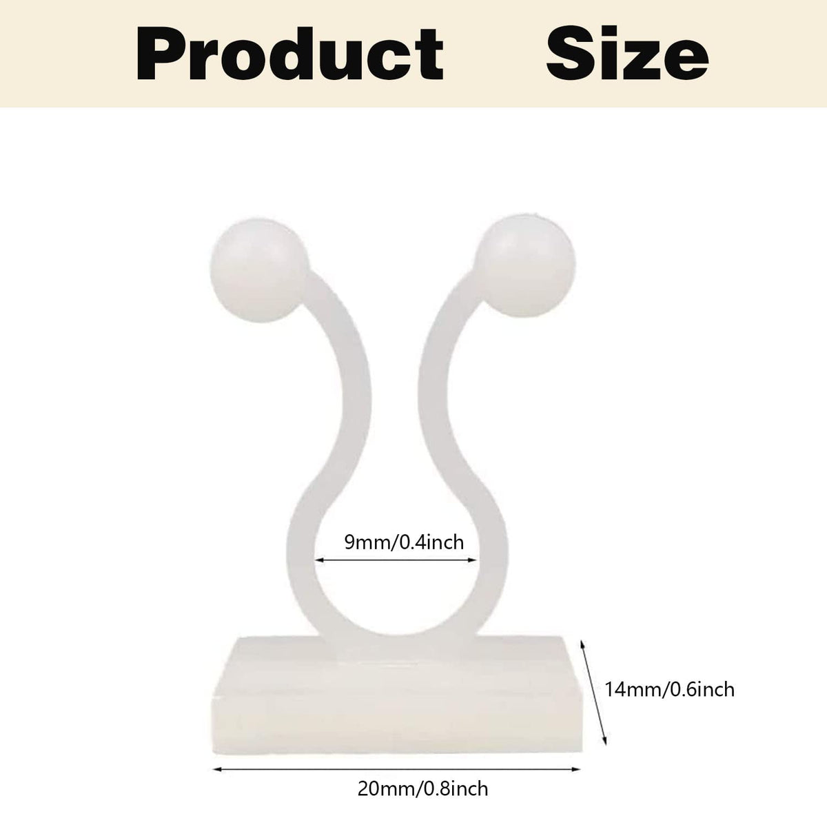 ZIBo self-adhesive hook pack of 100 enables easy, tool-free setup.