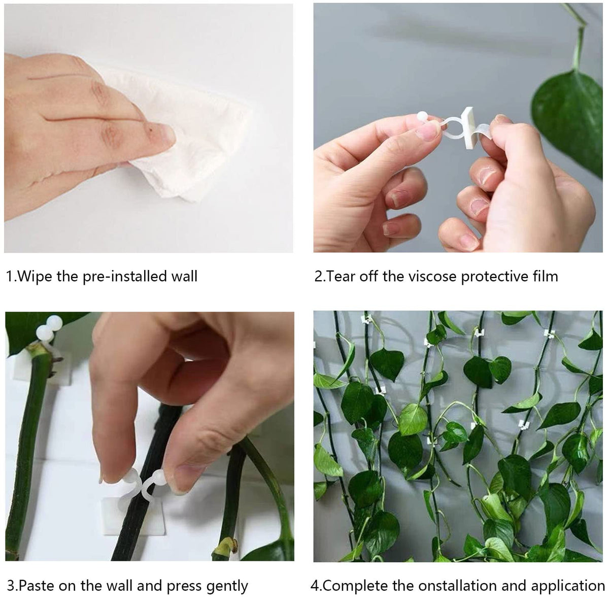 ZIBo wall vines holder blends with smooth surfaces for tidy decor.
