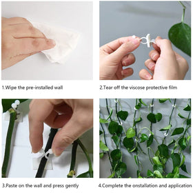 ZIBo wall vines holder blends with smooth surfaces for tidy decor.