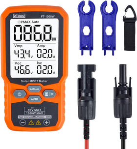 ZIBOO FT-1000W front view of the solar tester for rooftop PV testing