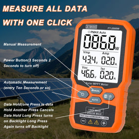 ZIBOO FT-2000W MPPT tracking graph demonstration for real-time checks
