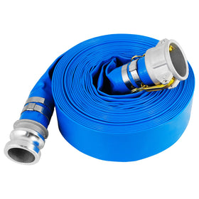 Zicely 100ft discharge hose ready for pool drainage and backwash tasks.