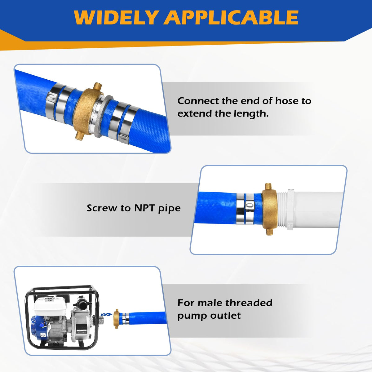 Zicely easy connect with pump outlet for straightforward setup