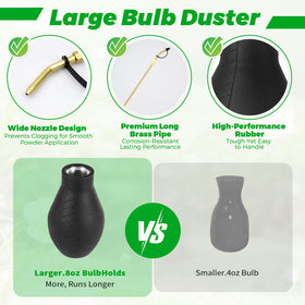 Zihvfzu duster extended brass sprayer reaches high corners and crevices.