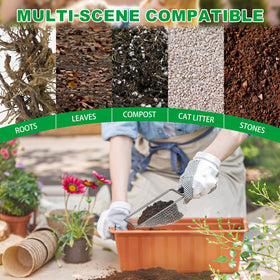 Zihvfzu soil sifter with 4.3mm mesh streamlines debris removal during composting