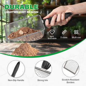 Zihvfzu soil sifter with 5mm mesh ideal for gravel and earth screening in garden beds