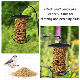 Ziliny durable metal bird feeder hangs securely for balcony, garden, or yard