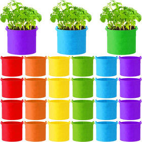 Ziliny multicolor grow bags in six colors ideal for organizing varied garden beds.