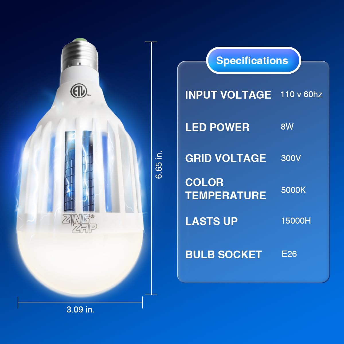 ZingZap Z-Bulb self-cleaning design reduces residue buildup
