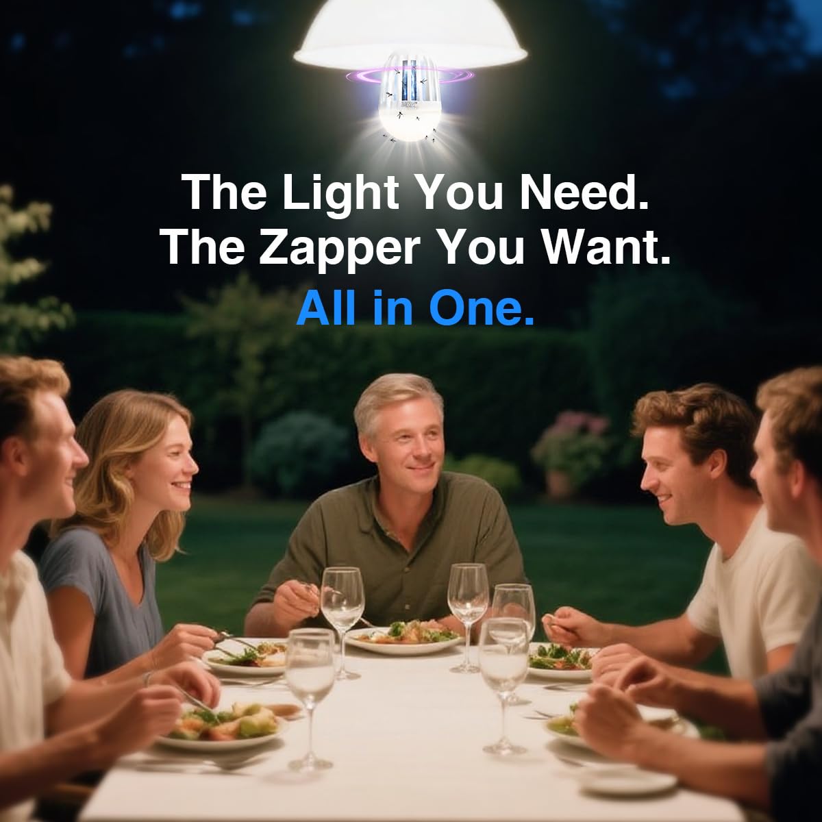 ZingZap Z-Bulb UV mode attracts bugs for elimination