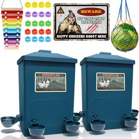 ZINZINULER chicken waterer with 8-gallon capacity for reliable flock hydration.