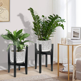 ZIOZERTT stand with 8–12 inch planter fit, compact footprint for indoor spaces.