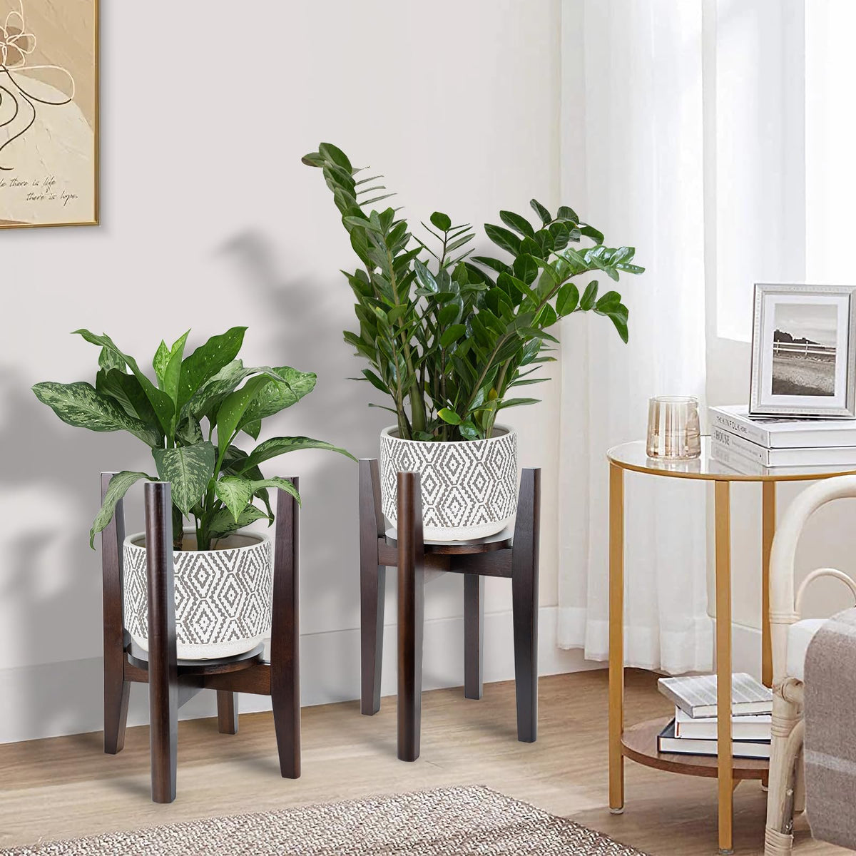 ZIOZERTT easy-assembly wood stand saves setup time