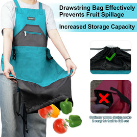 ZIOZERTT Garden Apron with multiple pockets keeps tools and seeds organized.