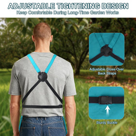 ZIOZERTT Apron water-resistant liner protects clothes from dirt.
