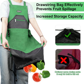 ZIOZERTT Gardening Apron in heavy-duty canvas delivers durable wear for long garden days.