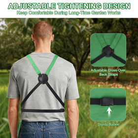 ZIOZERTT Apron offers multiple pockets for tools, seeds, and harvest.