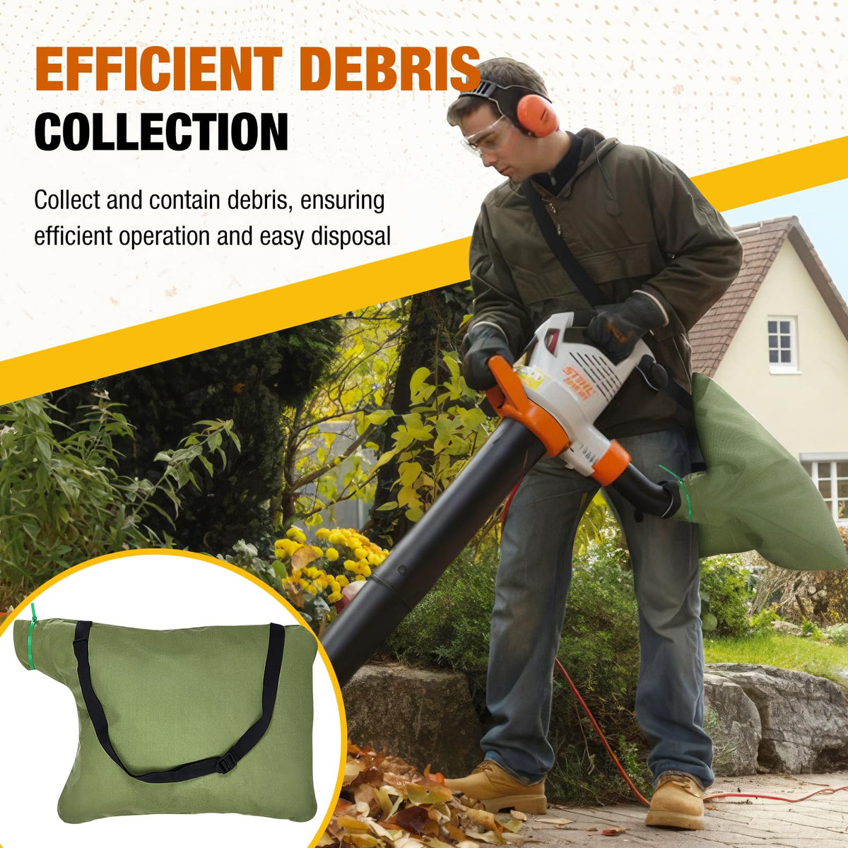 Durable Zipcase bag uses tear-resistant fabric for heavy outdoor use.