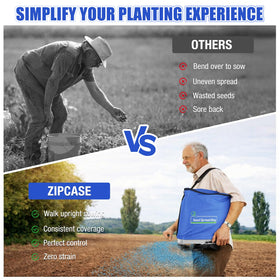 Zipcase seed spreader accurate gears enabling precise gate settings