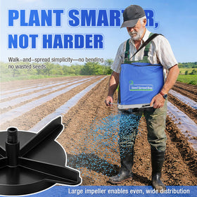 Zipcase seed spreader rare baffle for improved flow and even spread