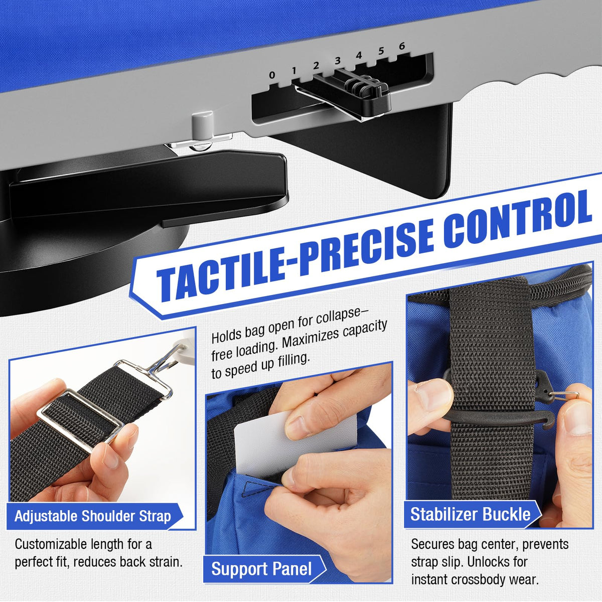 Zipcase seed spreader side-fill design for tidy reloading