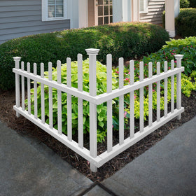 Zippity Ashley corner fence panel left defines borders without digging, ideal for garden edging.