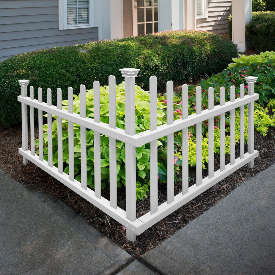 Zippity Ashley corner fence panel left defines borders without digging, ideal for garden edging.